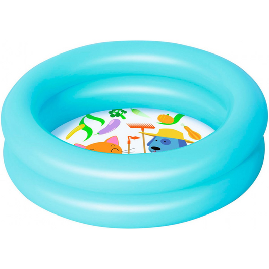 Bestway - Opblaasbaar Babyzwembad - PVC - Blauw - 21 Liter - 61 cm diameter - Peuterzwembad